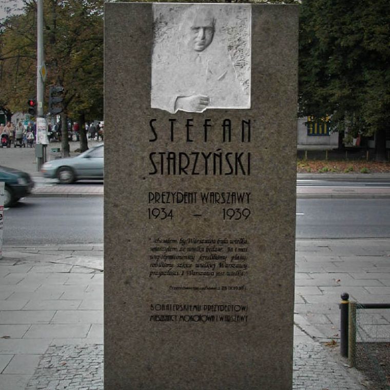 Stella upamiętniająca Stefana Starzyńskiego