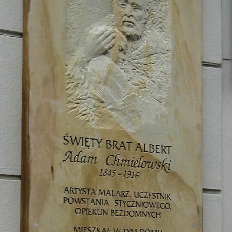 Tablica poświęcona św. Bratu Albertowi, Adamowi Chmielowskiemu
